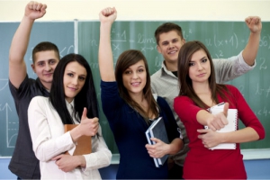 group of students in the classroom